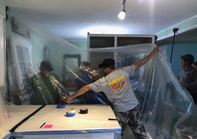 Before Prepping for removal of textured ceilings, joint compound and sheetrock